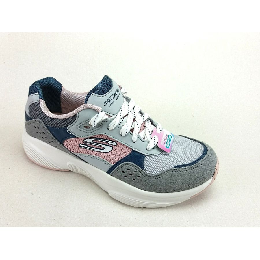 Skechers damskor, promenad grå/rosa